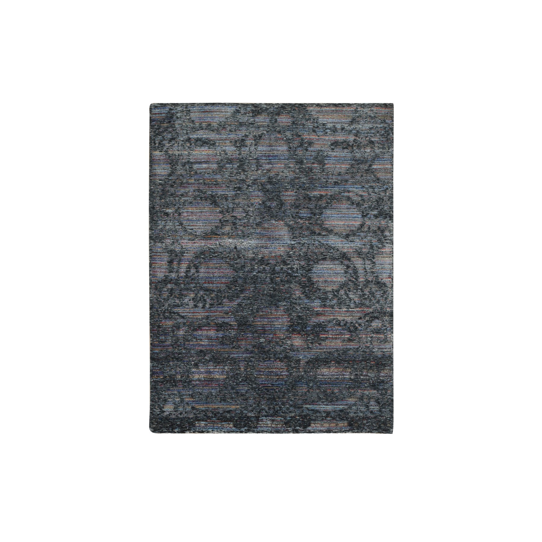 Transitional Silk Hand-Knotted Area Rug 5'10